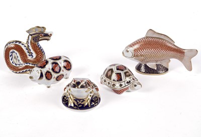 Lot 214 - Five Royal Crown Derby animal ceramic paperweights