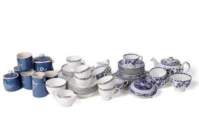 Lot 224 - A Minton ‘Blue Delft’ pattern tea service; and a Wedgwood ‘Amherst’ pattern part tea service