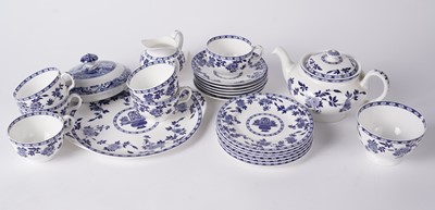 Lot 224 - A Minton ‘Blue Delft’ pattern tea service; and a Wedgwood ‘Amherst’ pattern part tea service