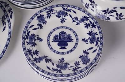 Lot 224 - A Minton ‘Blue Delft’ pattern tea service; and a Wedgwood ‘Amherst’ pattern part tea service