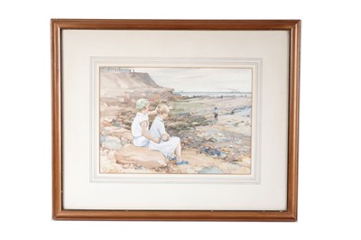 Lot 1608 - John William Gilroy - The Artist's Daughters on the Beach | watercolour