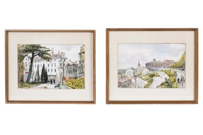 Lot 361 - John Thomas Young Gilroy - A pair of Continental Street Scenes | watercolour