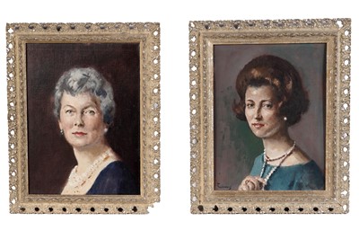 Lot 1660 - John Thomas Gilroy - Portraits of Delia Gilroy and Gillian Giblin | oil