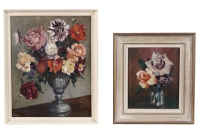 Lot 140 - John Thomas Gilroy - Summer Bouquet, and Roses in a Vase | oil