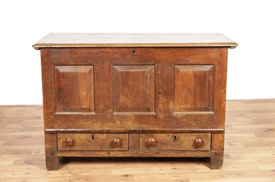 Lot 65 - A George III oak mule chest