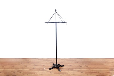 Lot 88 - A black painted wrought metal coat rack