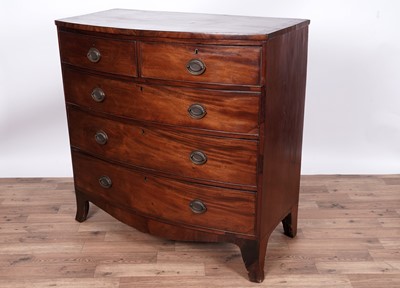 Lot 54 - A George III mahogany bowfront chest of drawers