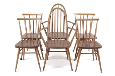 Lot 773 - Six chairs including: a set of four model 391 dining chair