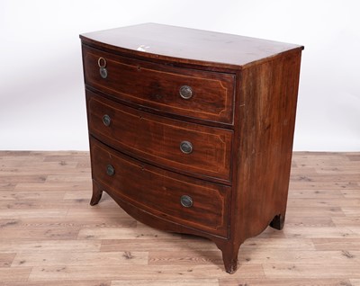 Lot 47 - A George III inlaid mahogany bowfront chest of drawers