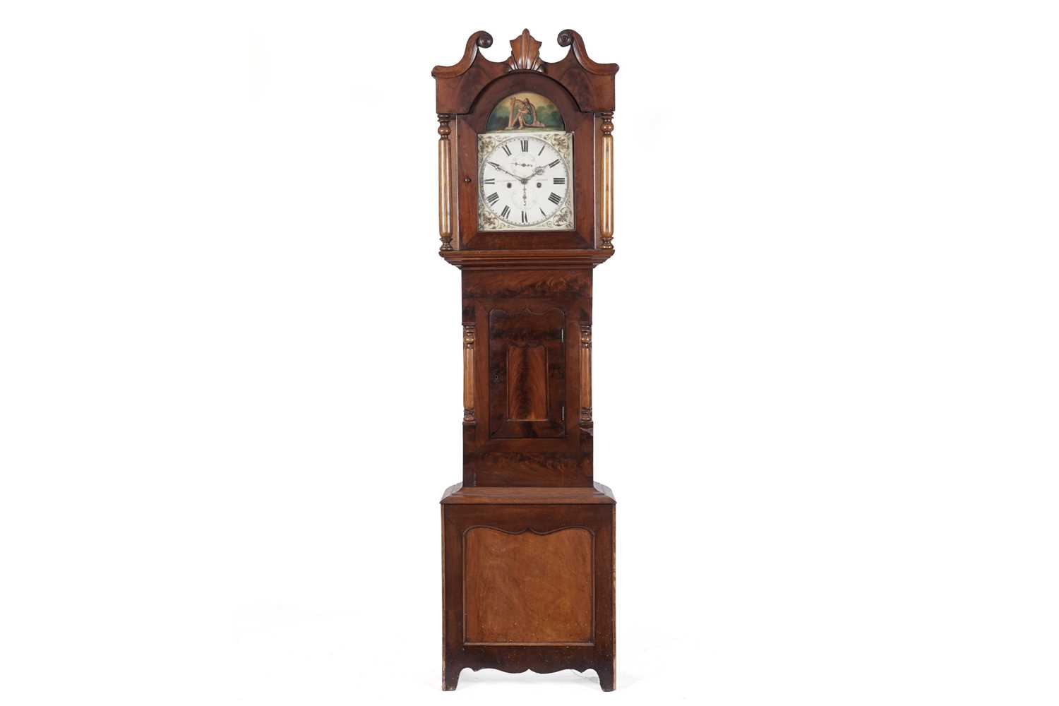 Lot 196 - William Harrison, Hexham: a mid-19th Century mahogany 8-day longcase clock