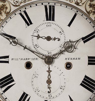 Lot 196 - William Harrison, Hexham: a mid-19th Century mahogany 8-day longcase clock