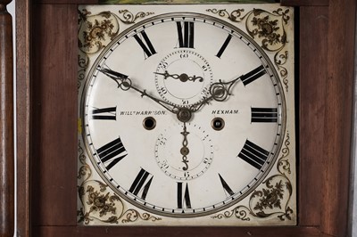 Lot 196 - William Harrison, Hexham: a mid-19th Century mahogany 8-day longcase clock