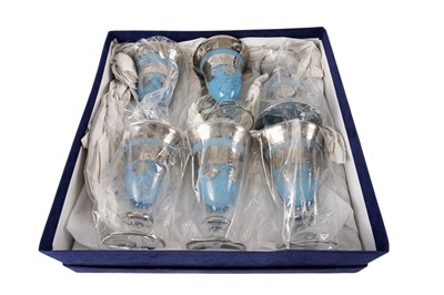 Lot 399 - A set of six 20th Century glass goblets by Eurodec