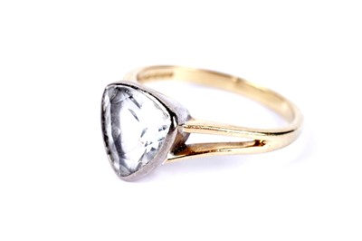 Lot 43 - A white sapphire single stone dress ring