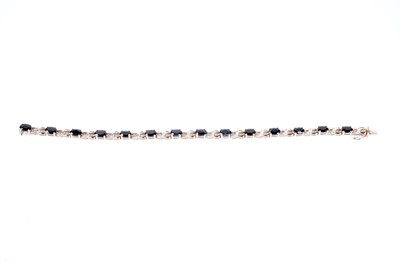 Lot 40 - A sapphire and diamond bracelet