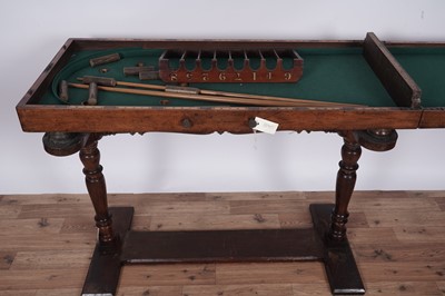 Lot 62 - A Victorian mahogany bar billiards table on stand
