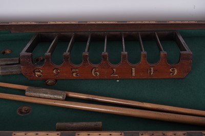 Lot 62 - A Victorian mahogany bar billiards table on stand