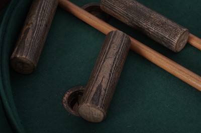 Lot 62 - A Victorian mahogany bar billiards table on stand
