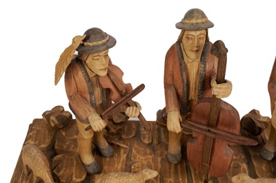 Lot 327 - A modern Polish carved wooden figure group by Antoni Stojak of Nowy Sacz, Poland 1991