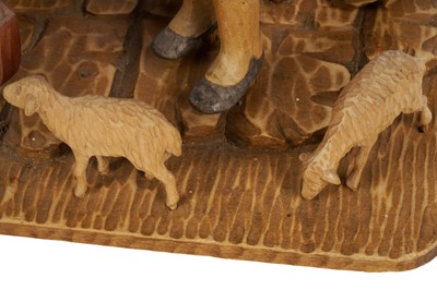 Lot 327 - A modern Polish carved wooden figure group by Antoni Stojak of Nowy Sacz, Poland 1991