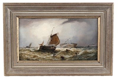 Lot 84 - 19th Century British School - Rough sea and sail | oil