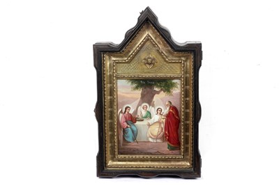 Lot 1119 - Late 19th Century Russian - The Holy Trinity | oil