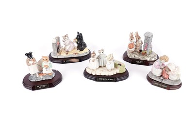 Lot 307 - A collection of five Beswick Ware Beatrix Potter figure groups