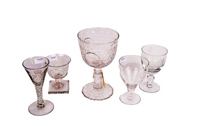 Lot 286 - Five Royal Commemorative glass goblets