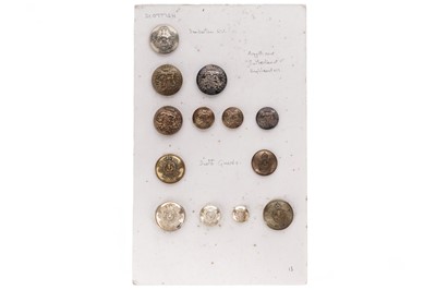 Lot 139 - Scottish Regiments buttons