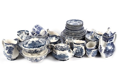 Lot 359 - A selection of Palissy ‘Avon Scenes’ and other blue and white tea and dinner ware