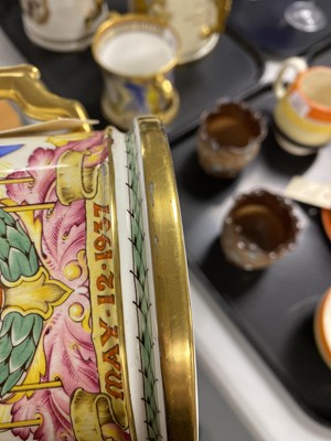 Lot 321 - Three commemorative loving cups including: a King George VI Coronation loving cup