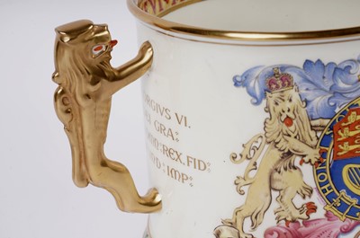 Lot 321 - Three commemorative loving cups including: a King George VI Coronation loving cup