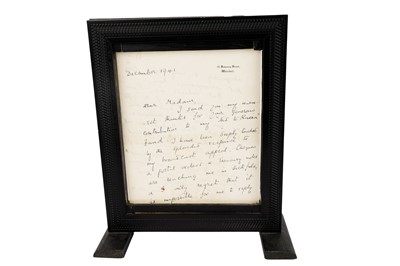 Lot 718 - A signed letter from Clementine Churchill