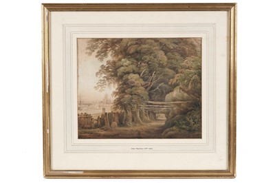 Lot 61 - John Pearson - Landscape with Avenue of Trees & Seaport | watercolour