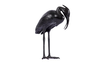 Lot 268 - An early 20th Century cast bronze effect figure of a stork