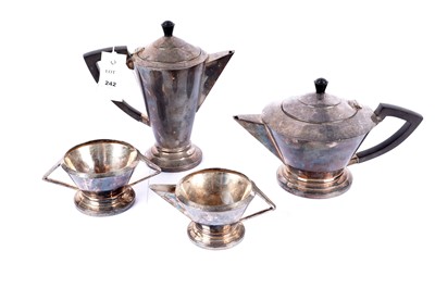 Lot 242 - A Kavin Art Deco silver plated four-piece tea and coffee service