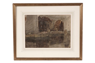 Lot 34 - George Edward Horton - A Fishing Boat in Harbour | watercolour