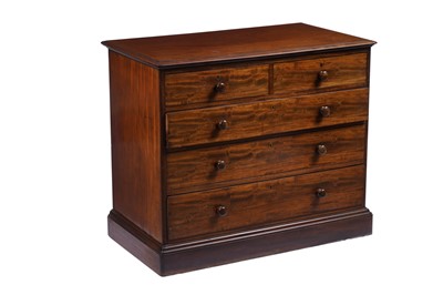 Lot 1418 - A mid-19th Century mahogany chest of drawers stamped 'Gillows'