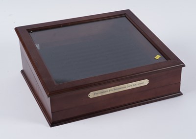 Lot 495 - A selection of modern mahogany coin collectors’ cabinets
