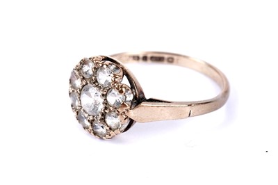 Lot 72 - A white stone cluster ring