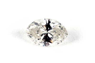 Lot 280 - A marquise-shaped diamond