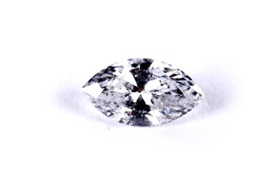 Lot 282 - A marquise-shaped diamond