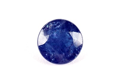 Lot 285 - A loose circular fancy-cut tanzanite