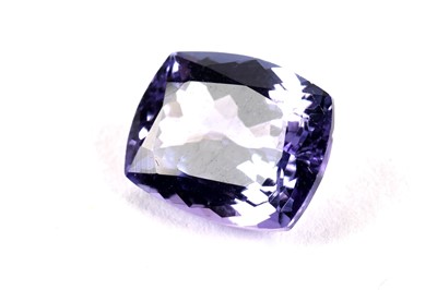 Lot 287 - A loose rectangular fancy-cut tanzanite