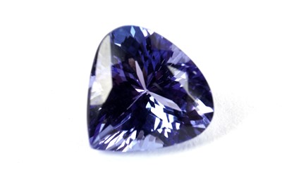 Lot 293 - A pear-shaped fancy-cut tanzanite