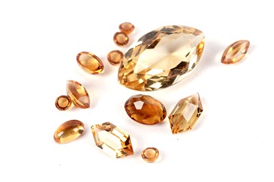 Lot 311 - A marquise-cut and other citrines