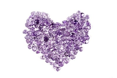 Lot 309 - A collection of loose heart-shaped amethysts