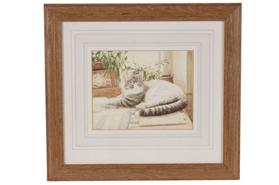 Lot 82 - Roderick Henriques - Stripes on a Table | watercolour