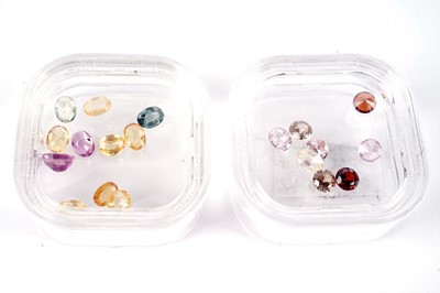 Lot 305 - A selection of loose fashioned fancy coloured sapphires