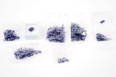 Lot 301 - A collection of loose fashioned iolite